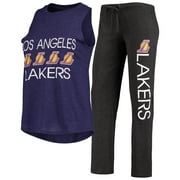Women's Concepts Sport Black/Purple Los Angeles Lakers Tank Top \u0026 Pants Sleep Set